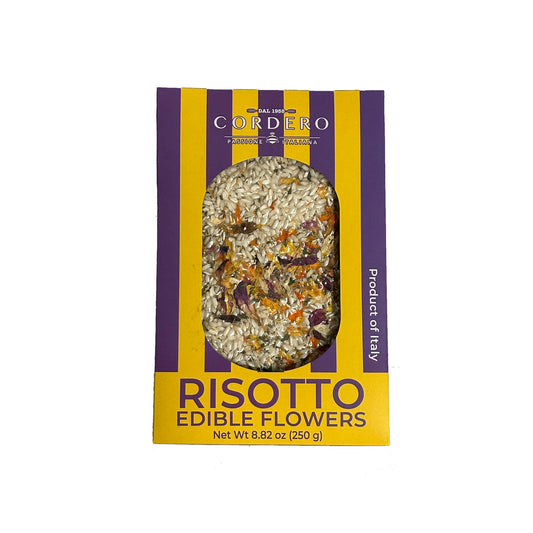 Cordero Risotto with Edible Flowers