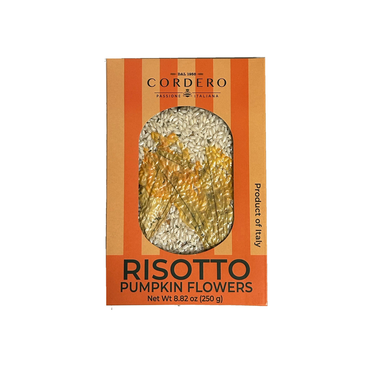 Cordero Risotto with Pumpkin Flowers