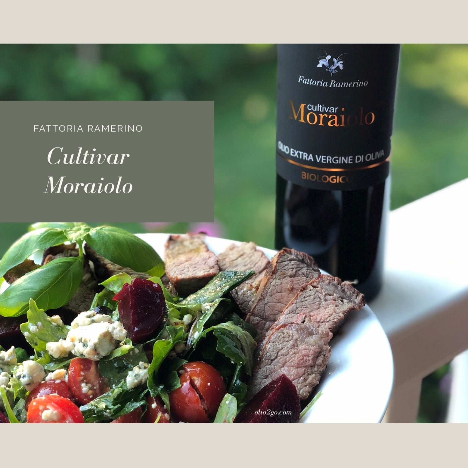 Ramerino Cultivar Moraiolo with Steak Salad